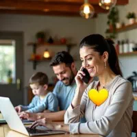 کار در منزل با گوشی و فضای مجازی