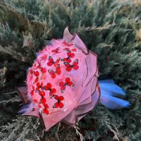 هدیه‌ای خاص از دسته‌گل‌های پروانه‌ای جاوید|گل مصنوعی|رشت, سعدی (تختی)|دیوار