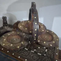 میز و شکلات خوری وپایه ظروف فیل از چوب و آج فیل|مبلمان خانگی و میز عسلی|ماکو, |دیوار