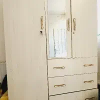 کمد ام دی اف دو تیکه بزرگ جادارسفید