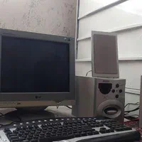 کامپیوتر رومیزی با مانیتور و کیبورد و اسپیکر|رایانه رومیزی|شاهین دژ, |دیوار