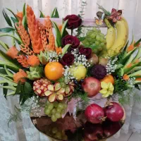 دیزاین گل آرایی میوه آرایی با تمام لوازم ۹۵۰|خدمات پذیرایی، مراسم|مشهد, گلشور|دیوار