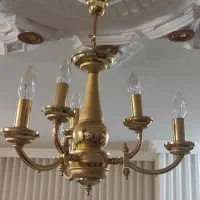 لوستر سه شاخه طلایی