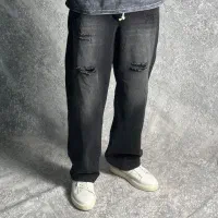 شلوار اسلش جین بگ (سنگشور شده)کمر کشی