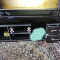 آینه وکنسولی زیر تلویزیونی ومبل ۷نفره با عسلی|مبلمان خانگی و میز عسلی|صحنه, |دیوار