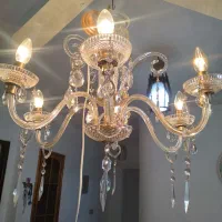 لوستر زیبای کریستال|لوستر و چراغ آویز|ساری, |دیوار