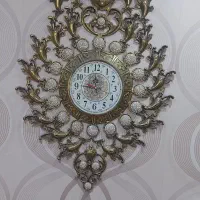 لوستر برنز۱۲شاخه به همراه دیوارکوب ست وساعت برنز|لوستر و چراغ آویز|اردبیل, |دیوار