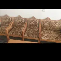 مبل  ۸نفره  چوب گردو|مبلمان خانگی و میز عسلی|بروجرد, |دیوار