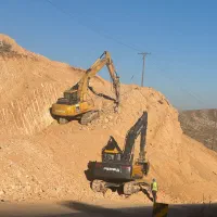 ماکادوم و راکفیل اماده بارگیری در چوگیا