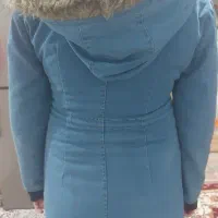 پالتو جین خز دار سایز ۴۰|لباس|لنگرود, |دیوار