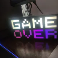 لوگو game over با نور های RGB|قطعات و لوازم جانبی رایانه|خرم‌آباد, |دیوار