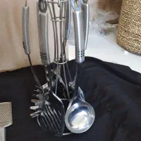 سرویس کفگیر ملاقه استیل اصل و پنج تا ابزار|ظروف سرو و پذیرایی|مشهد, شهرک امام هادی (شهرک غرب)|دیوار