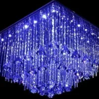 لوستر آبشاری کریستالی وکنترلی فلش خور|لوستر و چراغ آویز|اصفهان, شیخ اشراق|دیوار