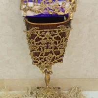 سطل جا حوله دیوار کوب برنز وسایل برنزی اصل