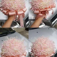 دسته گل عروس کریستالی