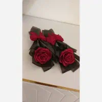 دسته گل روبانی تک شاخه