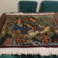 تابلو فرش دست بافت یک متر خیلی قدیمی لیلی مجنون|تابلو فرش|تهران, سعادت‌آباد|دیوار