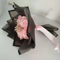 دسته گل روبانی