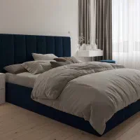 خواب سبز / تخت خواب باکس مدرن با تاج پشتی