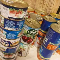 کنسرو لوبیا و تن ماهی