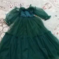 لباس تورمجلسی سبز مناسب ۱۰ ساله تا ۱۲