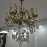 لوستر سقفی زیبا،طلایی،کریستالی،نور عالی،طراحی خاص