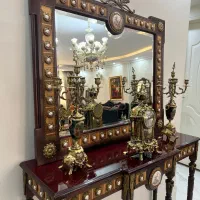 آینه میز کنسول قدیمی انتیک عتیقه ساعت شمعدان|بوفه، ویترین، کنسول|تهران, افسریه جنوبی|دیوار