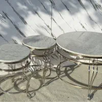 میز جلو مبلی و عسلی فلزی فرفورژه گرد آبکاری فورتیک|مبلمان خانگی و میز عسلی|آفتاب, |دیوار