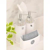 جا مایع ظرفشویی و دستشویی دو قلو لیمون