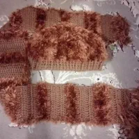 کلاه و شال گردن قهوه‌ای شکلاتی|لباس|نیشابور, شهرک رسولی|دیوار