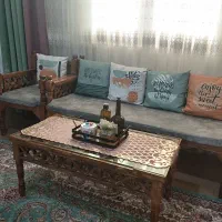 مبل سنتی ۷نفره گره چینی،۳میزعسلی،آینه وجاکفشی