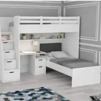 تخت دوطبقه همراهی با میزتحریر/اقساطی