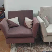 مبل استیل ۷ نفر ک تازه روکش ها عوض شدن