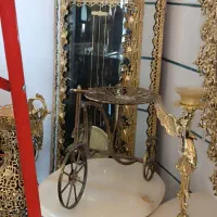 لوستر آینه شمعدان کالای برنز|بوفه، ویترین، کنسول|سمنان, |دیوار