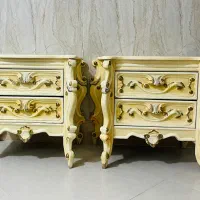 دو عدد پاتختی چوب راش توافقی