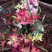 گل با گلدان