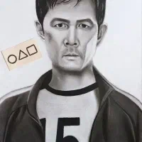 طراحی چهره سیاه قلم