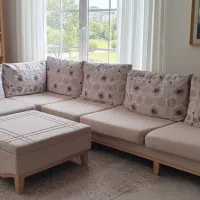 مبل ال راحتی با پاف باکس دار