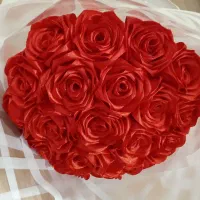 دسته گل روبانی هجده شاخه|گل مصنوعی|تهران, شهران جنوبی|دیوار