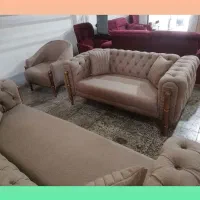 مبل راحتی چستر ۷ نفره در رنگ ترند تیل سبز آبی|مبلمان خانگی و میز عسلی|گرگان, |دیوار
