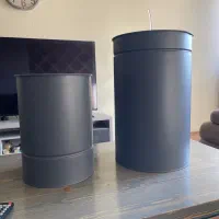 گلدان فلزی خاکستری