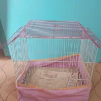 قفس کلبه ای سفید صورتی