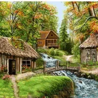 فروش فوری عکس منظره قاب و قالیچه