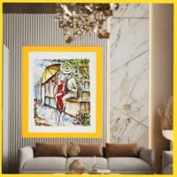 تابلو آبرنگ پاییز