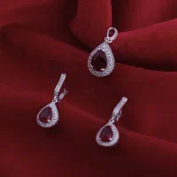 نیم ست نقره زنانه یاقوت AMT-N205 قیمت 4090000 توما|جواهرات|رشت, بازار|دیوار