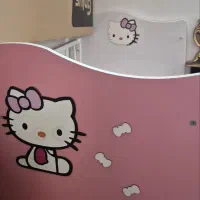 تخت دخترانه کودک کشو دار نو بدون ایراد