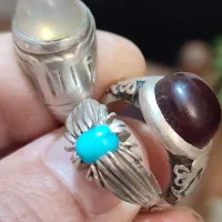 انگشترکهنه‌عقیق و فیروزه نیشابور