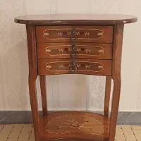 میز تلفن چوبی