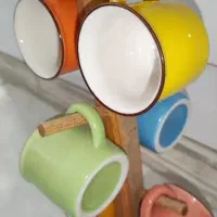 استند چوبی آویز شات قهوه