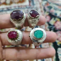 انگشتر یاقوت معدنی سه تا یکی زمردپنجشردست ساز|جواهرات|کاشان, فاز ۲ ناجی آباد|دیوار